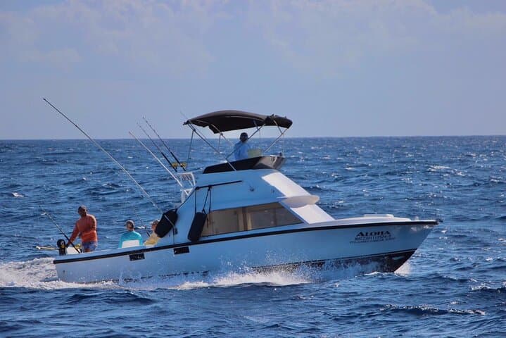 Private fishing charter Bertram 31ft 6 pax max if you don't fish you don't pay 2