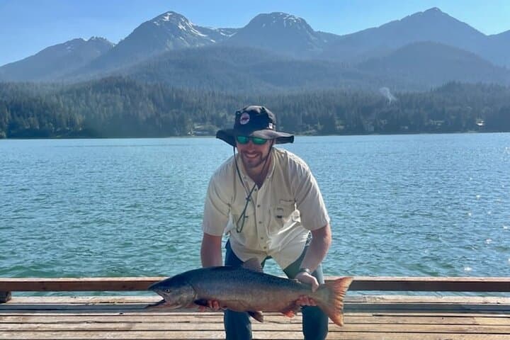 Juneau Shore Fishing for Alaskan Salmon