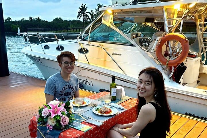 Romantic Private Sunset Dinner Cruise with a 3-course meal