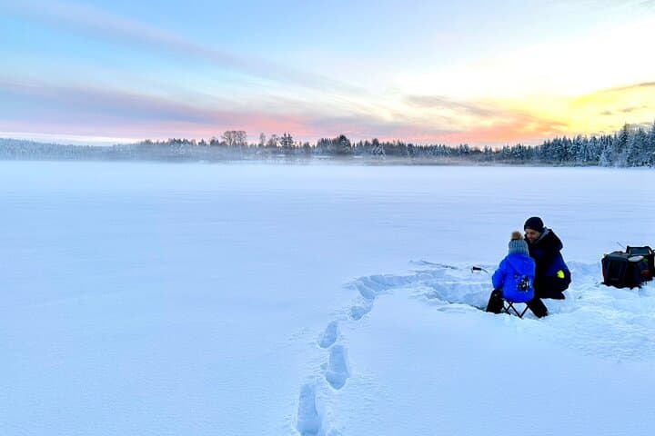 Ice Fishing on Lake Kuoksa