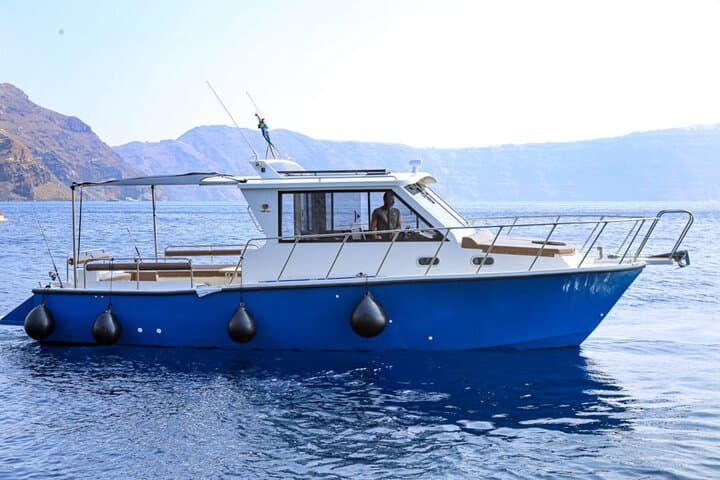 Santorini Fishing Private Cruise boat tour - BBQ, Snorkeling 2