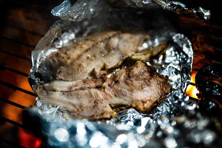 Ice fishing on a frozen lake 4