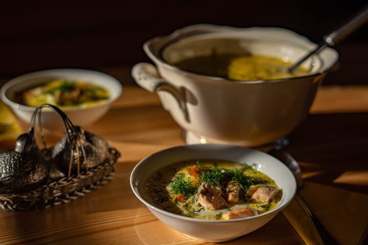 Ice Fishing in a small group with snowshoeing and salmon soup 4