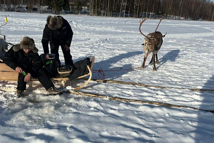 Ice Fishing With Reindeers