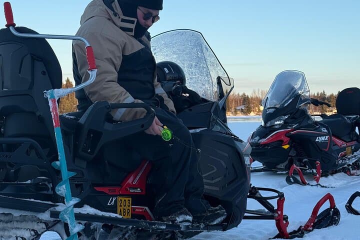 Snowmobile and Ice Fishing Experience