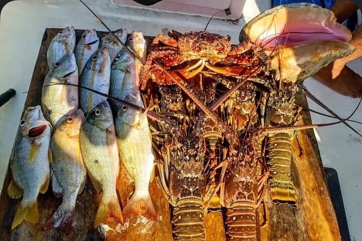 Reef fishing beach cook out 