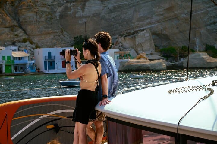 Milos Sunset Catamaran Cruise to Kleftiko Bay with Meal & Drinks 4